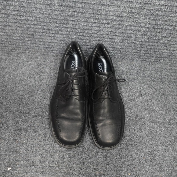 Ecco Shoes Mens 13 Black Leather Dress Loafers Office Work Career
